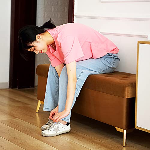 Luxurious Crystal Button Storage Bench,Velvet Upholstered End of Bed Bench,Modern Decoration Furniture Living Room Footrest Entryway Shoe Bench-D