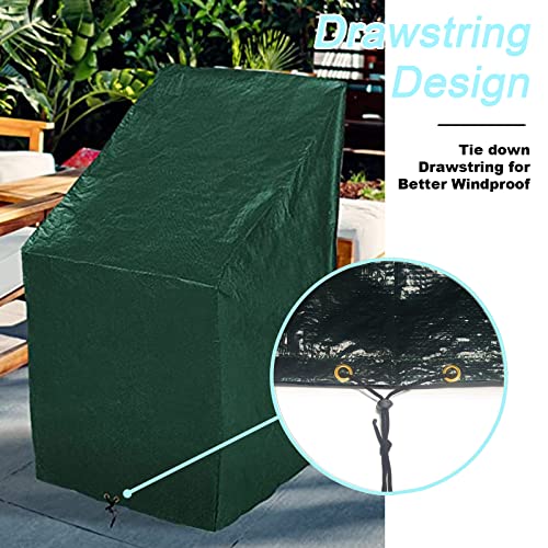 RICHIE Garden Stacking Chair Cover, Outdoor Garden Chair Covers Waterproof Reclining Chair Cover, Patio Chair Covers 68x96x110/150cm, Anti-UV All
