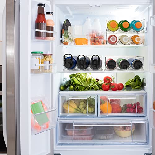 CLEARSPACE Water Bottle Organizer/Holder– Perfect for Pantry, Home Storage, Kitchen Countertop Organization (4 Pack)