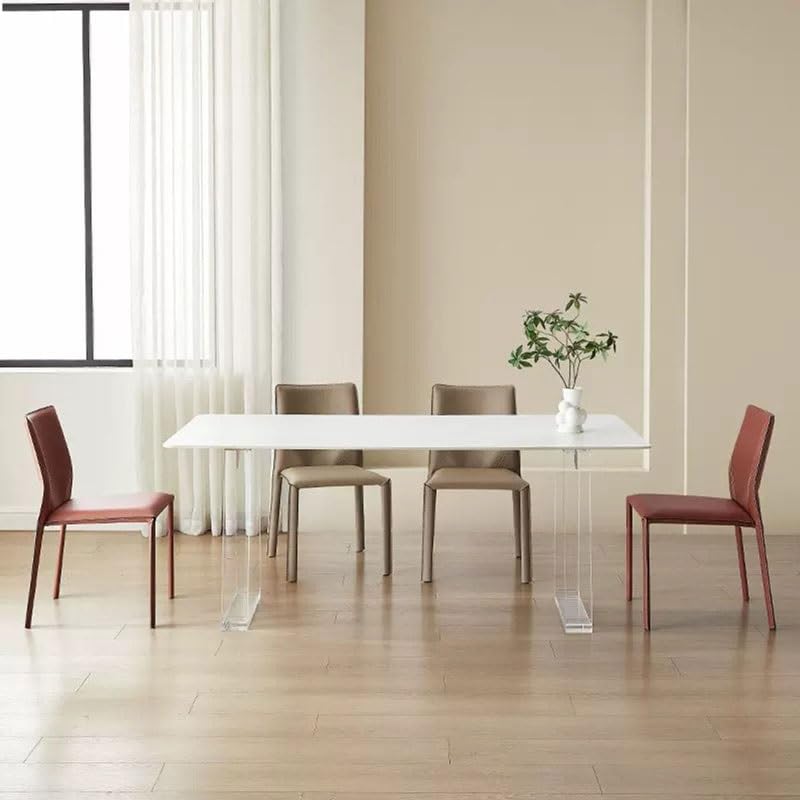 LXXSH Saddle Chair Is Made of Leather and Highly Resilient Sponge Comfortable and Beautiful Dining Chair