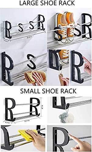 LILIKY Hanging Shoe Organizer, Over The Door Or On The Wall Hanging Stainless Steel Shoe Rack With Hooks For Closet, Entryway,Kitchen (3 Pack) Sh