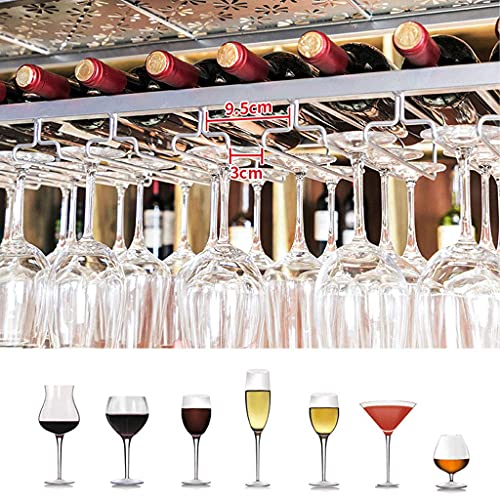 EYLINK Wine Racks,Wine Glass Rack Cabinet Holder - Wall Bottle Glass Shelf Ceiling, Wine Cabinet Barniture, Wine Storage Display Decor,60Cm