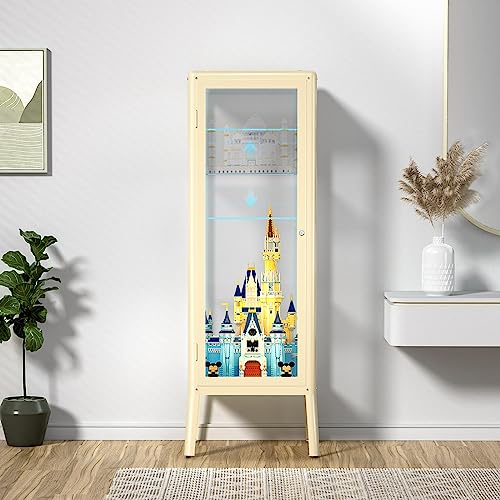 Ryoko Tempered Glass Shelf - 19.1" L X 14.8" W Load by 44.1 Lbs, Original Glass Shelf of Ryoko Glass Display Cabinet, Replaceable and Addable