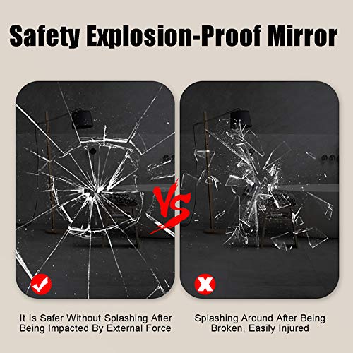 Led Bathroom Mirror Illuminated Led Smart Makeup Vanity Polished Edges, Touch Dimmble Switch Color Change Temperature, Led + Antifog, 70 * 70cm