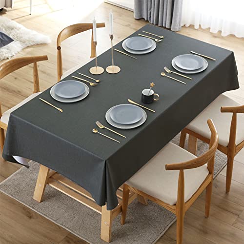 Newthinking PVC Table Cloth, Wipe Clean Plastic Tablecloth PVC Waterproof, 135x180cm Square Wipeable Table Cloth Protector for Kitchen Picnic Out