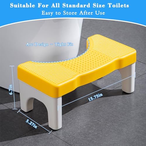 Toilet Stool Poop Stool for Adults and Children, 7" Portable Plastic Squatty Potty for Squatting Posture, Non-Slip Poop Foot Stool for Bathroom,