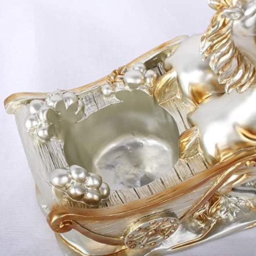 NEOCHY European Champagne Double Horse Car Wine Rack Decoration Bottle Stand, Fashion Rack Single Bottle Tabletop Holder for Home Decor