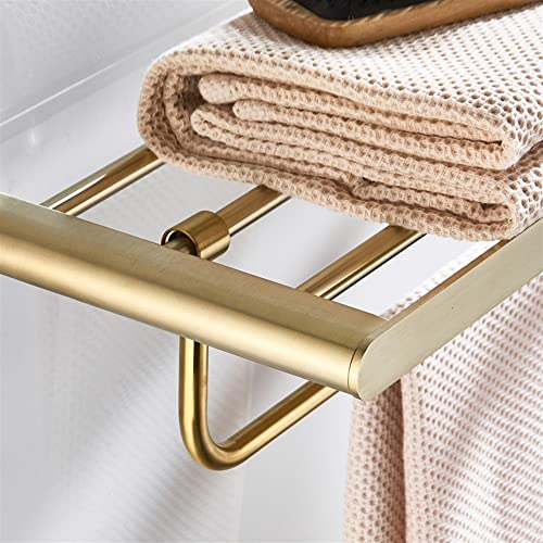 HIGOH Towel Racks,Bathroom Towel Rack Wall Mounted Towel Holder,Bathroom Accessories Brushed Bath Hardware Copper Material Towel Rack,Towel Holde