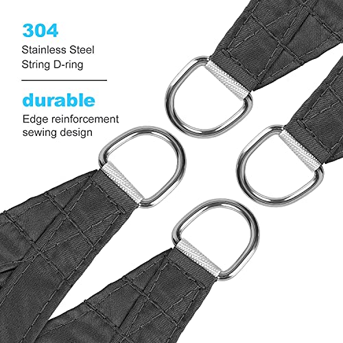 RATEL Sun Shade Sail, 4m x 3m Waterproof Canopy Outdoor Rectangle, 98% UV Block Patio Sun Sail With Four Rope, Awnings For Garden/Yard/Pool/Terra