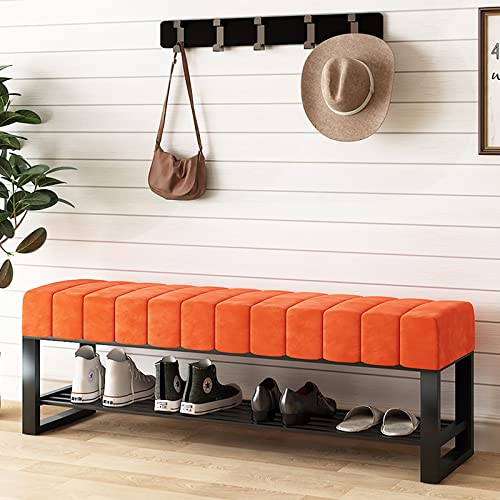 shoe storage bench ottoman Storage Benches Modern Upholstered Shoe Bench With Velvet Seat,Decorative Entryway storage Bench,Shoe Rack Bench Shoe