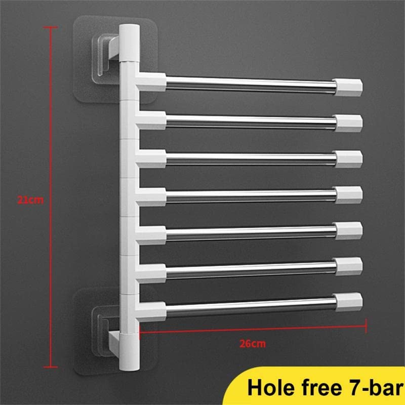 LIUZH Swivel Towel Bars Towel Rack Holder Wall Mounted Rotatable Bathroom Accessories