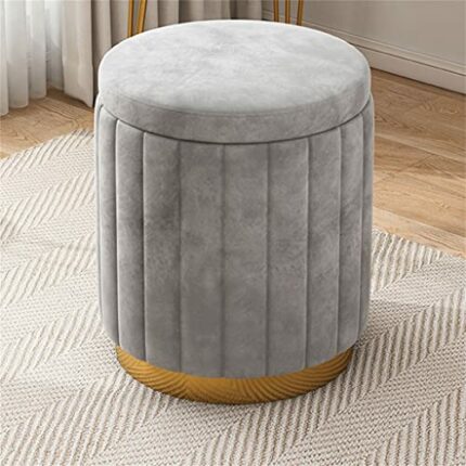 WALNUT Makeup Stool Small Round Stool Makeup Chair Girls Stool Small Bedroom Dressing Stool Chair