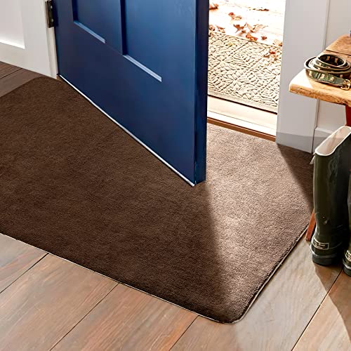 MIULEE Door Mat Indoor and Outside Front Door Mat Washable Ultra-Thin Doormats Dirt Trapper Door Mats Indoor Entryway Rug Non Slip Door Rugs Abso