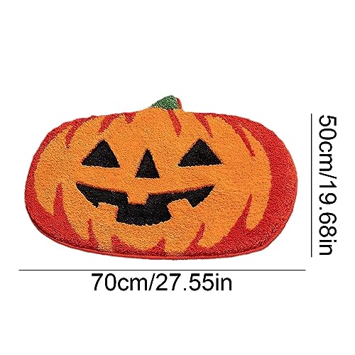 Maseyivi Halloween Pumpkins Doormat - Halloween Doormats for Outdoor Entrance Home,Halloween Pumpkin Bathroom Rugs, Ultra Soft Pumpkin Shaped Bat
