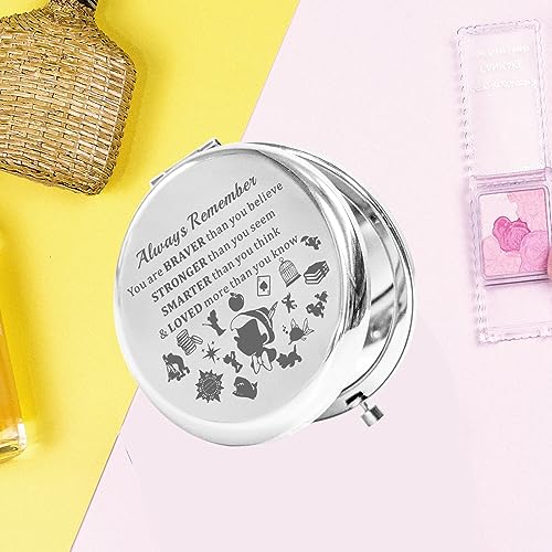 KEYCHIN Jiminy Circket Pocket Mirror Jiminy Fans Gifts You are Braver Stronger Smarter Than You Think Compact Mirror for Women Girls (Jiminy-S)