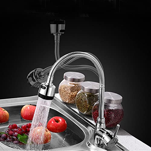Kitchen Faucet 360° Chrome Kitchen Mono Sink Tap Kitchen Brass Modern Mixer Twin Single Lever Swivel