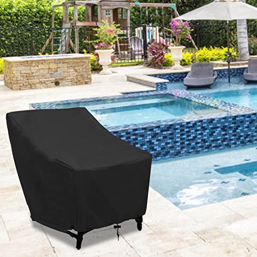 Huaxingda Patio Chair Covers Waterproof, Outdoor Heavy Duty High Back Furniture Chair Protective Cover for Garden Deep Seat Lounge Chair, 210D Ox
