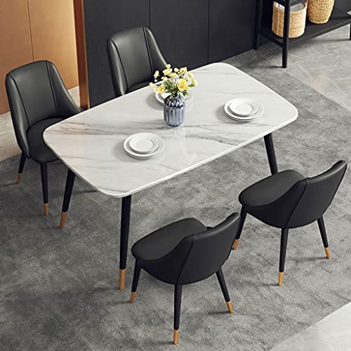 RILOOP Dining Chairs,Modern Pu Leather High Back Padded Soft Seat with Carbon Steel Legs for Office Lounge Dining Kitchen Bedroom Living Room Cha