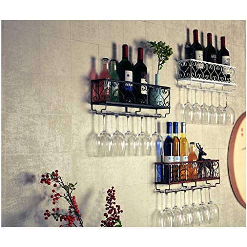 Stylish Simplicity Industrial Metal Wall-Mounted Wine Glass Holder Black Vintage Stylish Simplicity Champagne Glass Wine Glass Goblet Holder 80X2