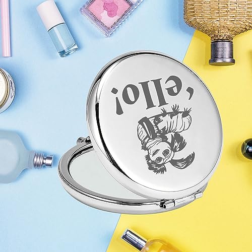 KEYCHIN Ello Worm Pocket Mirror Movie Fans Gifts Ello Fans Compact Makeup Mirror for Women Girls (Ello-S)