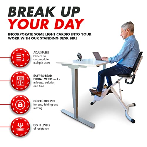 FitDesk Bike Desk 3.0 - Folding Stationary Exercise Bicycle Desk
