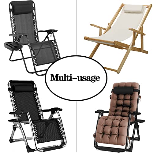 Ostlttyn Zero Gravity Chair Replacement Pillow Headrest with Elastic Band, Universal Soft Removable Padded Cushion for Zero Gravity Lounge Chair,