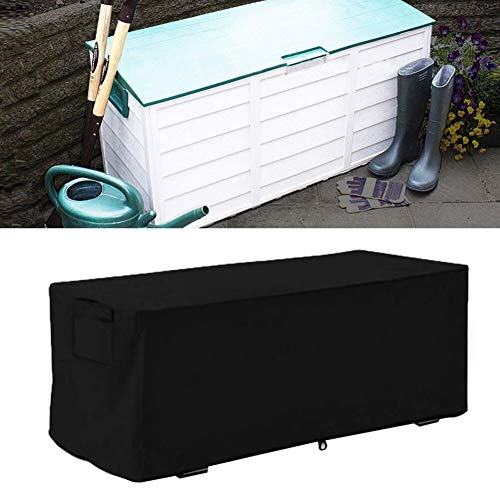 MAGT Garden Storage Box Deck Box Cover, Patio Deck Box Cover Garden Storage Box Cover Waterproof Foldable Breathable Oxford Fabric Outdoor Furnit