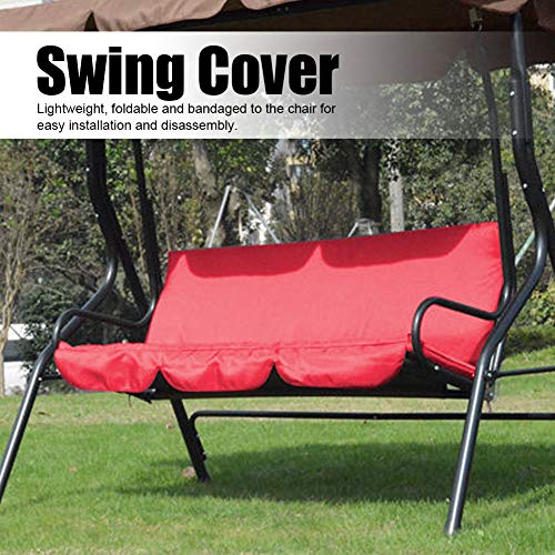 Socobeta Swing Seat Cover Swing Cushion Easy to Clean Swing Cushion Cover Swing Chair Replacement Seat Pad for Outdoor Garden Patio Yard(red, 12)