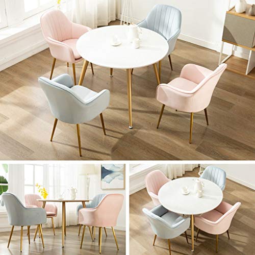 Modern Kitchen Dining Room Chairs Velvet Dining Chairs Set Of 4,Sturdy Metal Feet with Armrests and Backrest Kitchen Living Room Chairs (Color :