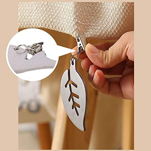 NO 8 Pieces Decorative Tablecloth Clips,Stainless Steel Tablecloth Pendant,Tablecloth Weights with Metal Clips,Table Cloth Holder Clamps for Outd
