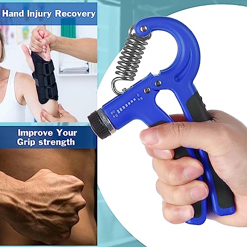 AIXPI Hand Grip Strengthener, Grip Strength Trainer with Adjustable Resistance 11-132 Lbs (5-60kg), Forearm Strengthener, Hand Exerciser for Grip
