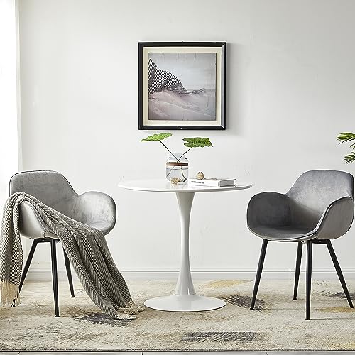 LeChamp Set of 2 Velvet Dining Chair Occasional Armchair with Armrests & Backrest Leisure Chair for Kitchen Lounge Bedroom Living Room Accent Tub