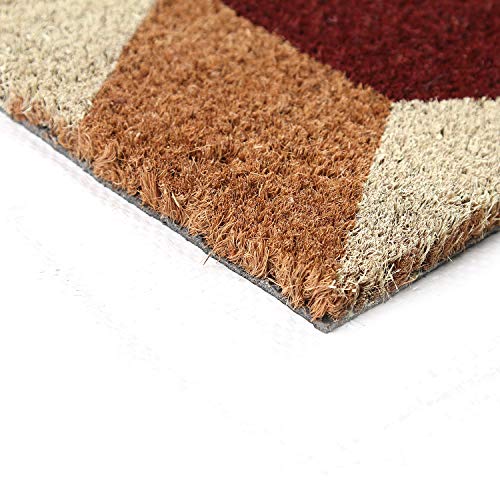 Coco&Coir Door Mat | Natural Coir | Non-Slip | Thick Coir | Premium Quality | Rubber Backed | Eco-Friendly | Indoor | Outdoor | Heavy Duty | Entr