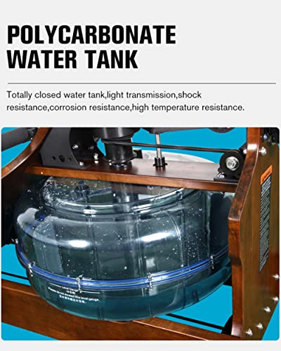 NAMVI Water Resistance Rowing Machine, Machine for Home Use Rower Machine with Aluminum Slide Rail, 6 Adjustable Resistance & LCD Monitor, for Ho