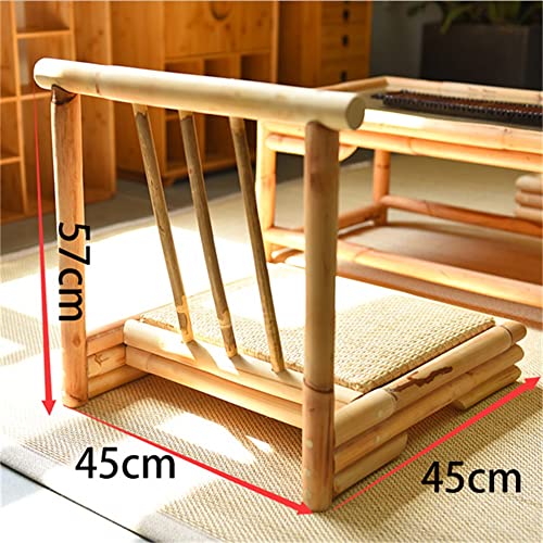 JJZXD Rattan Chair Tatami Living Room Furniture Legless Floor Chair Rattan Hand Crafted