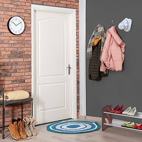 Relaxdays Stackable Shoe Rack for Hallway and Hallway - 2 Tier for 8 Pairs of Shoes, MDF, 39 x 81.5 x 28 cm, Brown/Silver