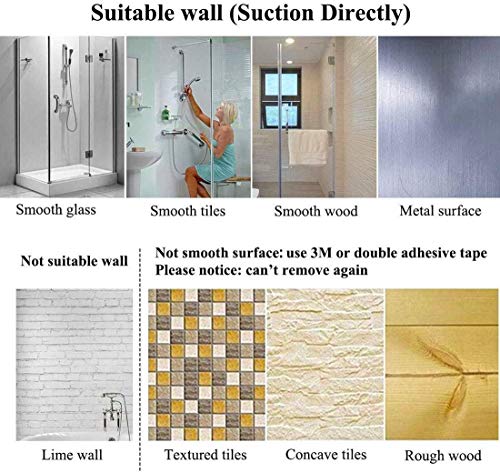 JiePai 16 inch Suction Cup Towel Bar, Vacuum Suction Towel Holder Suction Towel Rack for Bathroom Wall Mount Bath Towel Rail