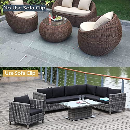 TOSCOS 8Pcs Furniture Clips Sofa Patio Wicker for Restaurant Rattan Chairs Garden Anti-Slip Fasteners Clips (2.24inch)
