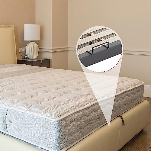 Mattress Stopper Bar Mattress Retainer Bar 2pcs Metal Mattress Slide Stopper Mattress Non Brackets Baffle Bed Frame Guard Rail Stops Mattress fro