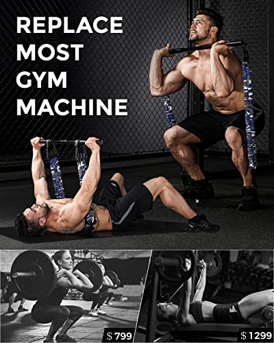 INNSTAR Portable Home Gym Set with Workout Bar, Bench Press Set, Squat Resistance Band, Door Anchor and More-Full Body Workout Equipment to Build