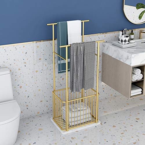 EYHLKM Nordic Toilet Rack Light Simple Marble Bathroom Towel Rack Free Punch Toilet Storage Rack Floor
