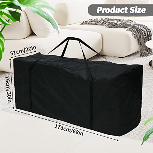 LIROPAU Garden Furniture Cushion Storage Bag, Heavy Duty Rip Proof 210D Oxford Fabric Outdoor Waterproof Storage Bag, Handbag Carry Case Organise