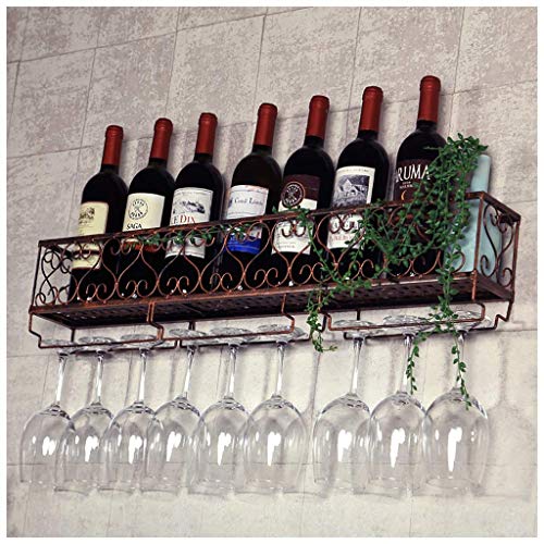 Stylish Simplicity Industrial Metal Wall-Mounted Wine Glass Holder Black Vintage Stylish Simplicity Champagne Glass Wine Glass Goblet Holder 80X2