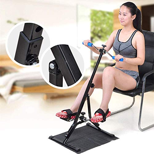 LUNEZY Upper And Lower Limb Training Bikes Exercise Bike, Arm and Leg Folding Pedal Exerciser, Adjustable Height Gym Home Training Fitness Equipm
