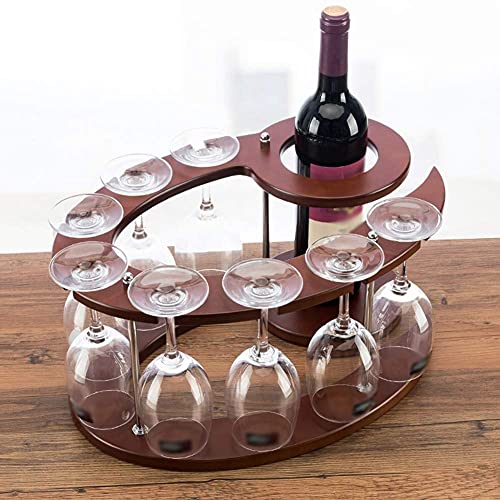 EYLINK Wine Racks, Original Wooden Wine Rack, Creative European Grape Solid Wood Wine Rack Wine Glass Rack Upside Down Wine Cabinet Decoration