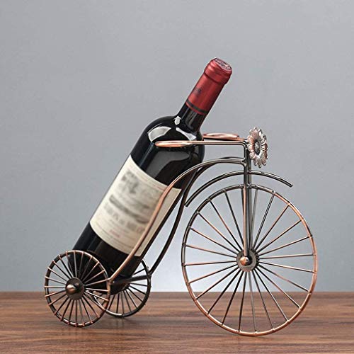 LIUZH Living Room Home TV Wine Cabinet, Decorative Ornaments Creative Iron Wine Rack, Brass