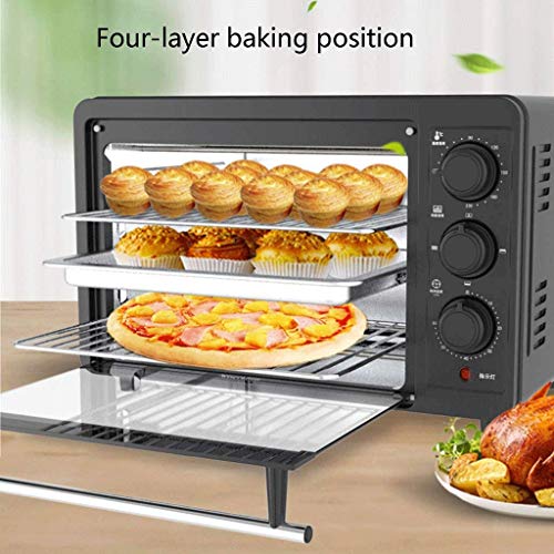 AIQMML Oven Toaster Oven, Multi-Function Stainless Steel Finish with Timer - Toast - Bake - Broil Settings, Natural Convection - 1300 Watts of Po