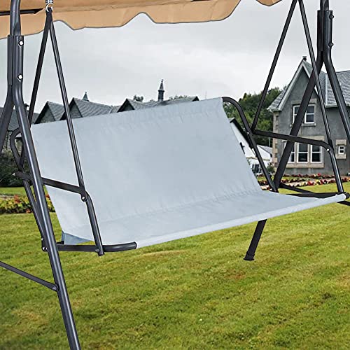 Patio Swing Cushion Cover Replacement, 600D Oxford Fabric Waterproof Outdoor Swing Seat Cover Dust-proof Protective Covers for Yard, Balcony, Gar