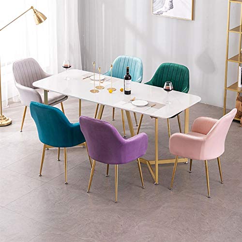 Modern Kitchen Dining Room Chairs Velvet Dining Chairs Living Room Armchair,with Metal Legs Velvet Seat And Backrests For Living Room Bedroom Kit
