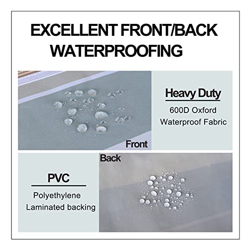 Garden Patio Outdoor Tablecloth Waterproof - Table Cloth with Parasol Hole/Umbrella Hole Zipper Wipe Clean Table Cover for Home Cafe Dining Backy